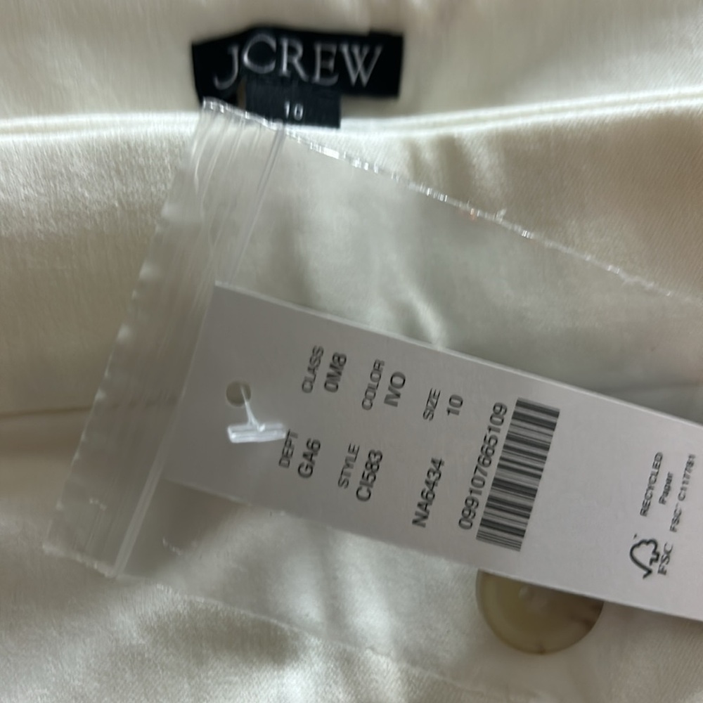 NWT J.Crew Wrap-front skort in bi-stretch cotton blend (size 10) - Picture 12 of 12